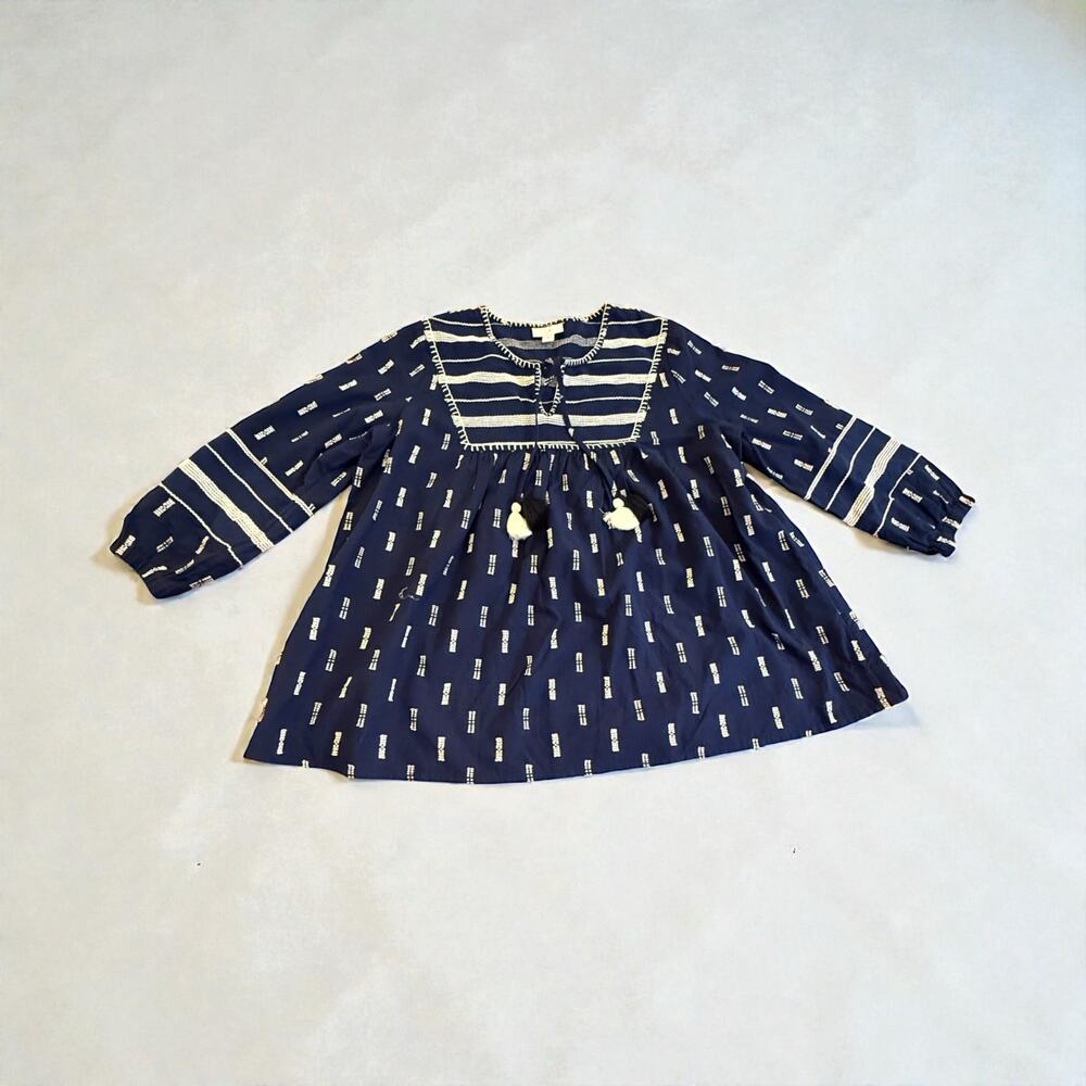 J.Jill Mixed Texture 100% Cotton Peasant Top. Size Small.